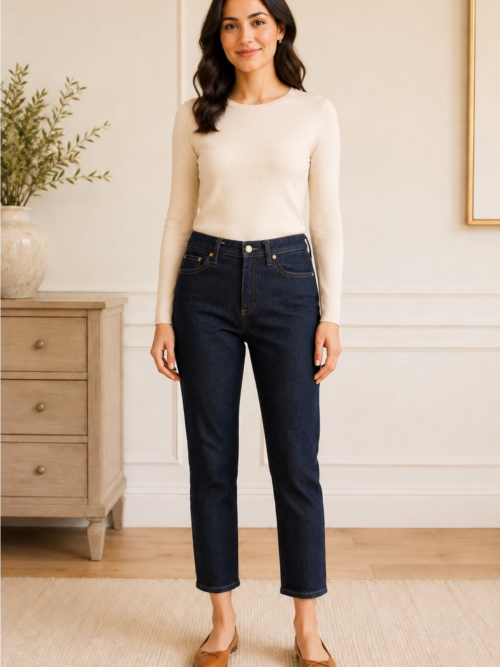 TORY BURCH Blue Denim Capri’s Excellent